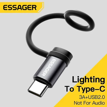 Essager Lighting USB-C-Adapter, schnelles Laden, IP-Buchse auf USB-C-Stecker, Konverter für iPhone 15 14 13 12
