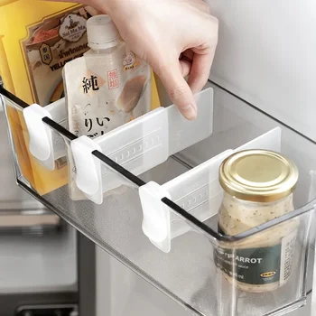 Kühlschrank Lagerung Teiler Seite Tür Lagerung Partition Erweiterbar Schallwand Teiler Küche Flasche (4 Stück)