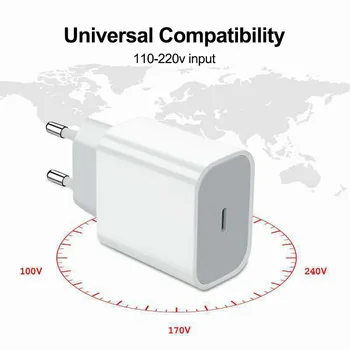 IphonePD 20W USB Telefon Ladegerät Schnelle Ladegerät für iPhone iPad Samsung OnePlus Wand Schnell Lade