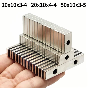 Superstarker Neodym-Magnet N35 NdfeB Permanentmagnet imanes Block mit Löchern Leistungsstarke Magnete