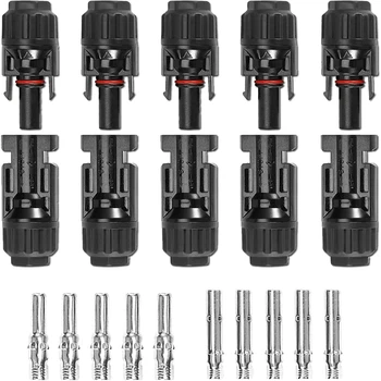10 Paar Solarstecker MC4 1000 V Solarstecker 30 A für PV-Kabelanschluss UV-beständiger IP67-Stecker und Buchse