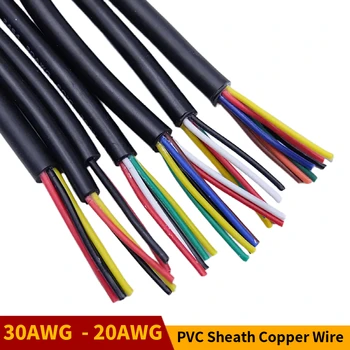 Ummanteltes Drahtkabel 30, 28, 26, 24, 22, 20, 18, AWG verzinntes Kupfer, 2, 3, 4, 5, 6, 7, 8, 10 Kerne