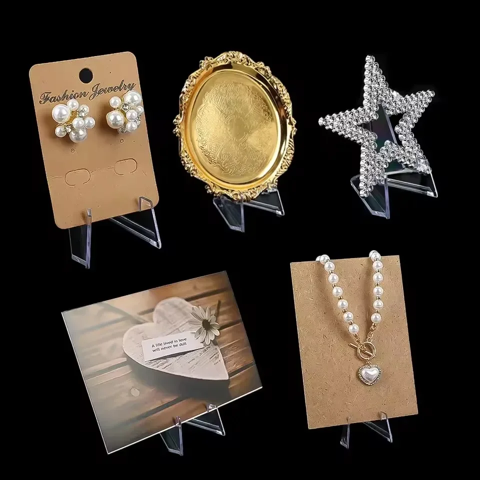 30-1PCS Dreieckige Karte Display Stand Mini Acryl Idol Foto – Bild 5