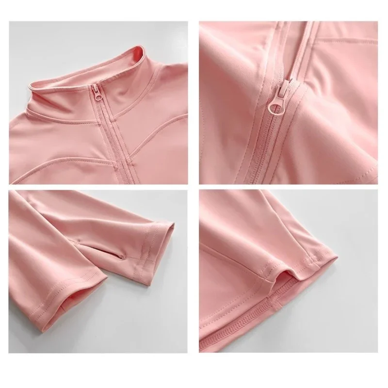 Sun Schnell trocknender Sportmantel Damen Enges Top Yoga – Bild 5