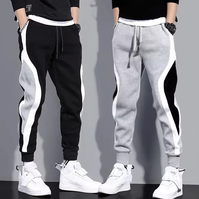 Herbst Herren breite lose Freizeit hose Herren Patchwork
