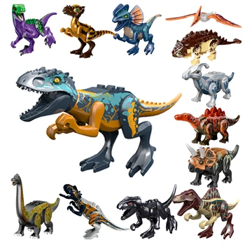 Coole Jurassic Dinosaurier Welt Velociraptor Triceratops Indominus T-Rex Modell Montieren Bausteine Spielzeug