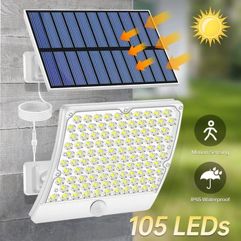 Solarleuchten für den Außenbereich, LED-Solar-Bewegungsmelder, Flutlichter, wasserdichte Solarlampe