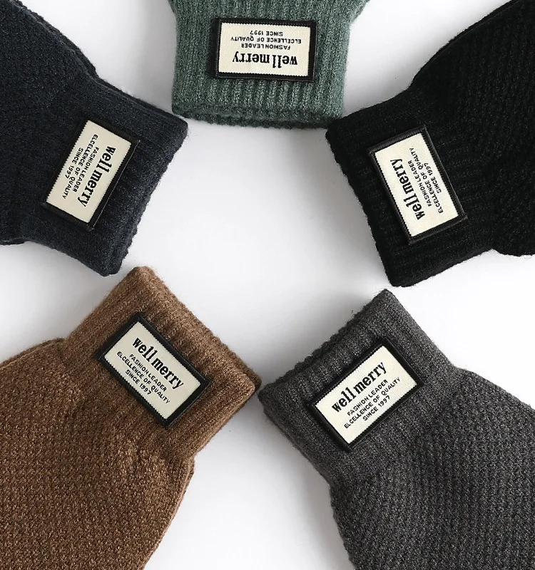 Winter Männer Gestrickte Handschuhe Touchscreen Hohe Qualität – Bild 5