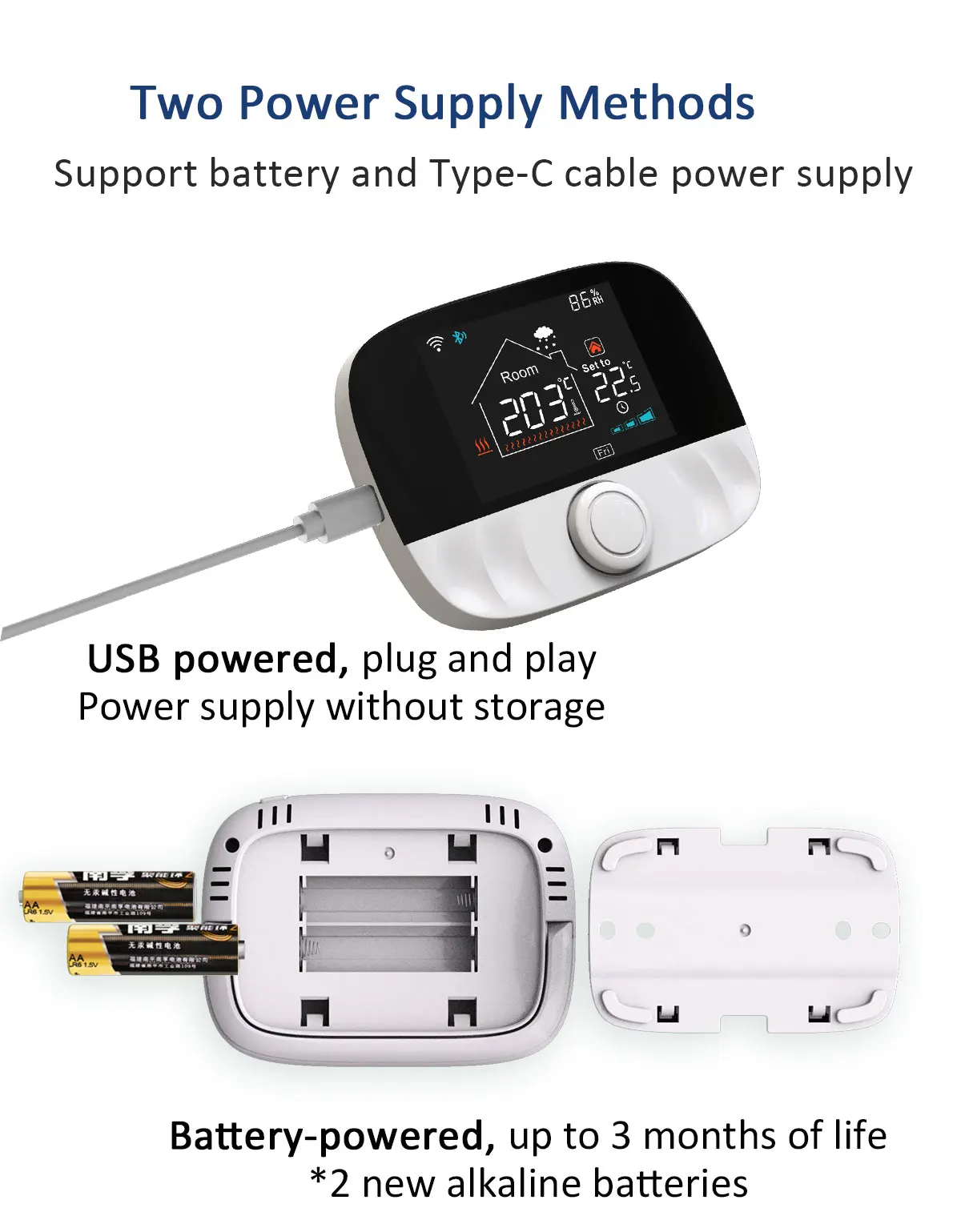 RF Wireless Thermostat Smart WiFi Boden Heizung Für Gas – Bild 5