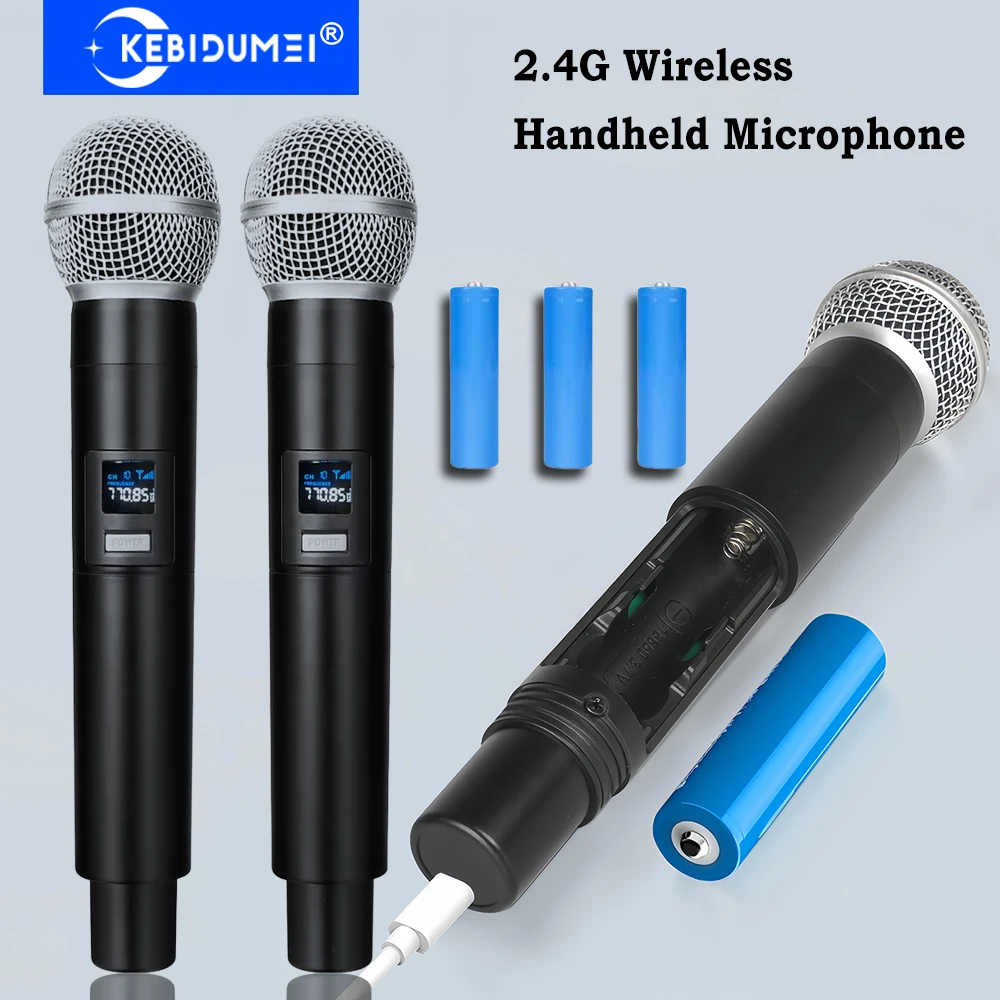 2,4 G Drahtloses Mikrofon 2 Kanäle UHF Handmikrofon Mikrofon