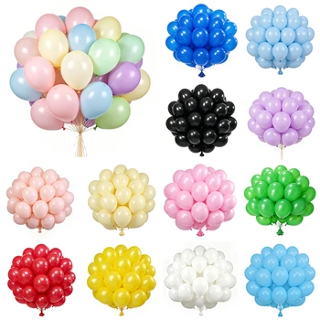 5 10 12 Zoll Macaron Latexballon Pastellrosa Weiß Ballon Hochzeit Party Geburtstag Dekoration Babyparty