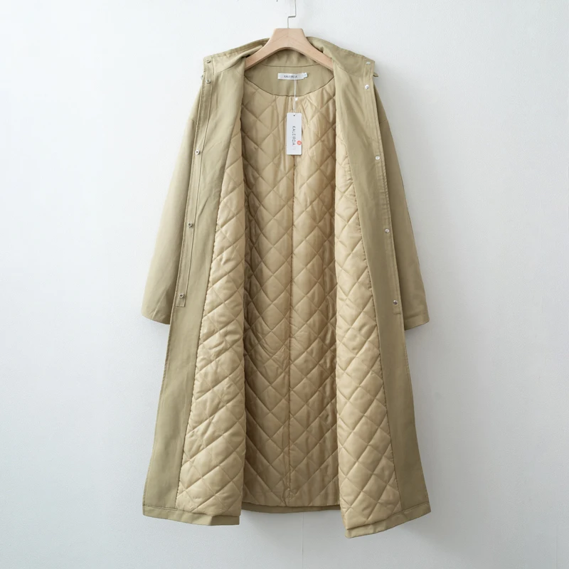 2025, Damen Herbst Winter, übergroßer Trenchcoat, langer – Bild 5