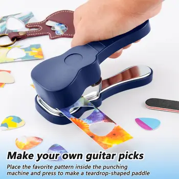 Gitarren-Pick-Punch-Set, 15 verschiedene Pick-Streifen, DIY-Maker-Werkzeug für mittelgroße Gitarren-Picks