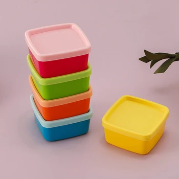Mini Lunch Box Kunststoff Würze Flasche Ketchup Squeeze Flasche Tragbare Lebensmittel Behälter Candy (5 Stück)