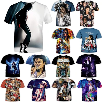 Sommer mode Michael Jackson Hip-Hop-Sänger Retro coole lässige Männer Harajuku Streetwear kurz ärmelig