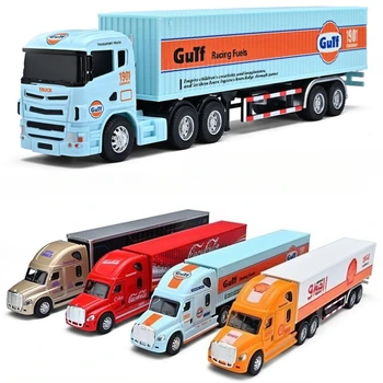 Container Transportfahrzeug Serie zurückziehen Legierung Anhänger Container LKW Modell kleines Auto