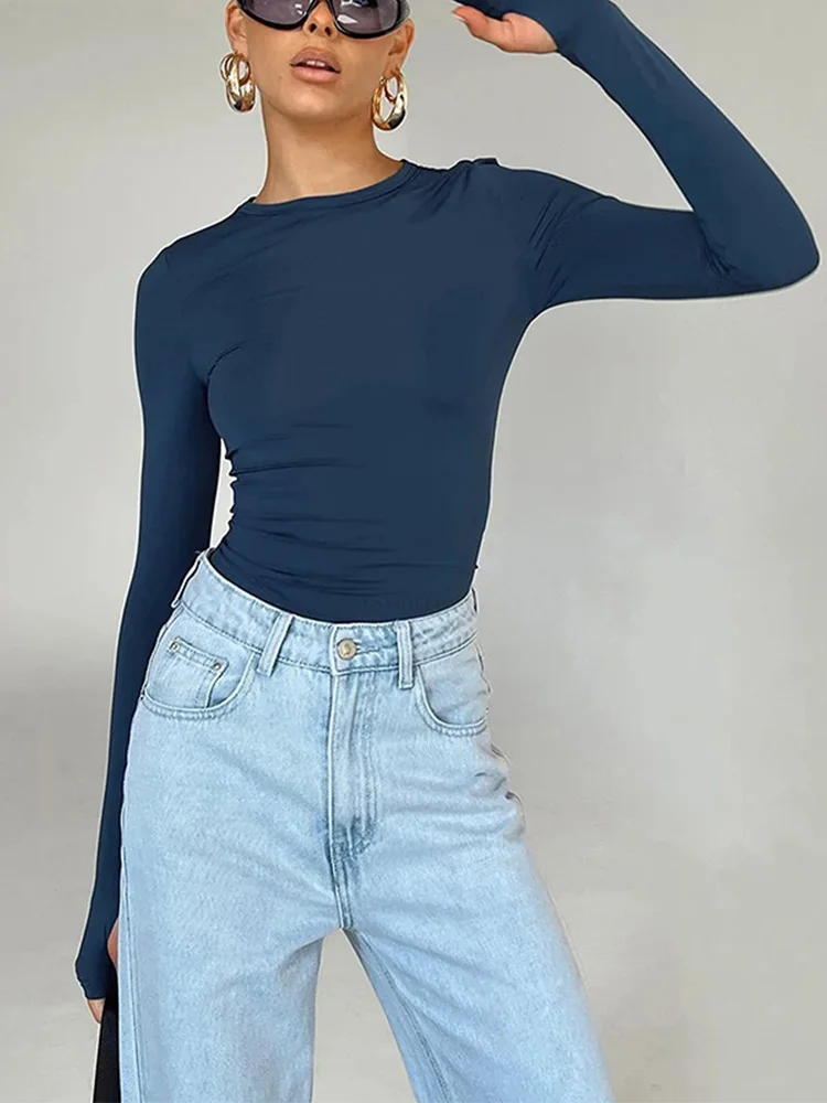Modisches Damen-T-Shirt mit langen Ärmeln – Bild 6