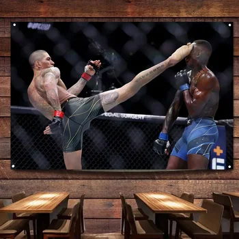 Muay Thai vs Boxing Kunst Poster Wand karten, Kampf Sport Wand kunst Dekoration Banner Wandbehang Flagge