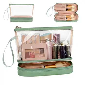 Reise-Make-up-Tasche, transparente Kosmetiktasche, Make-up- und Toilettenartikel-Tasche, Beutel für Damen