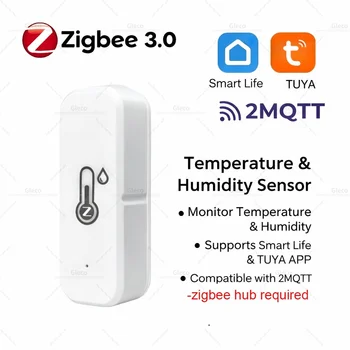 Tuya Zigbee 3,0 Mini Temperatur Und Feuchtigkeit Sensor Indoor Smart Home Thermometer Hygrometer Fernbedienung