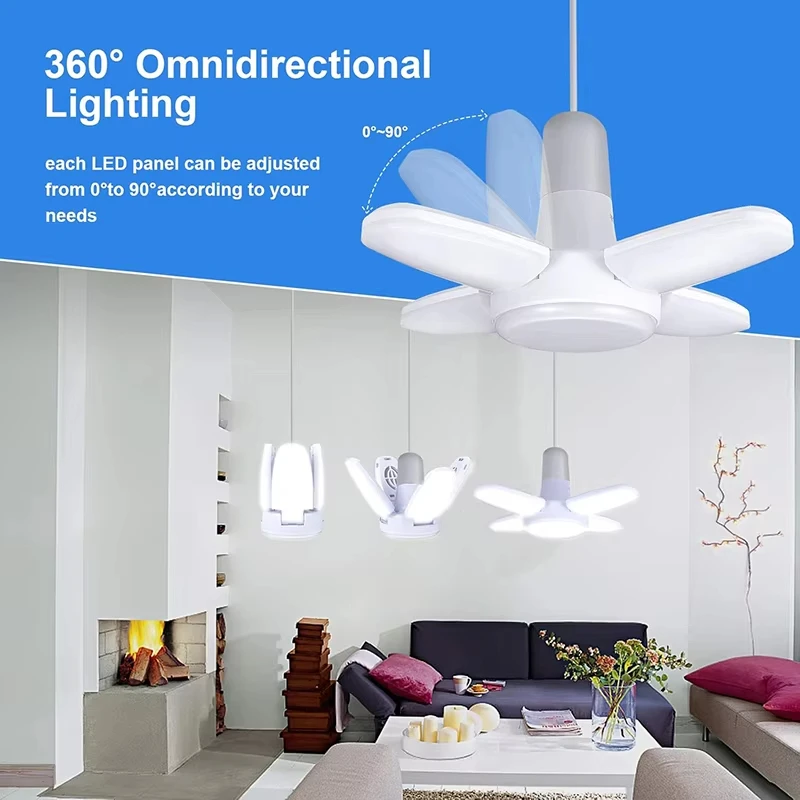 28W fächerförmige LED-Glühbirne E27 LED-Lampe, faltbar, 220V – Bild 2