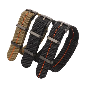Waschbares elastisches Nylon-Uhrenarmband für Seiko 60s French Troops Parachute Bag Nato Strap 18 mm 20 mm 22