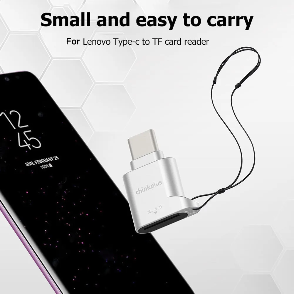 Lenovo Thinkplus USB C Typ-C Micro SD Kartenleser – Bild 4