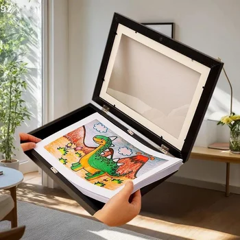Magnetischer A4-Rahmen für Kinder, vorne leicht zu öffnen, variabler Rahmen zum Zeichnen von Bildern