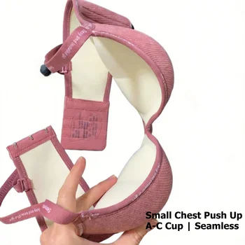 Kabelloser Push-up-BH für kleine Brüste (A-C Cup), nahtlose 3D-Pads, Anti-Sagging-Bralette, unsichtbare