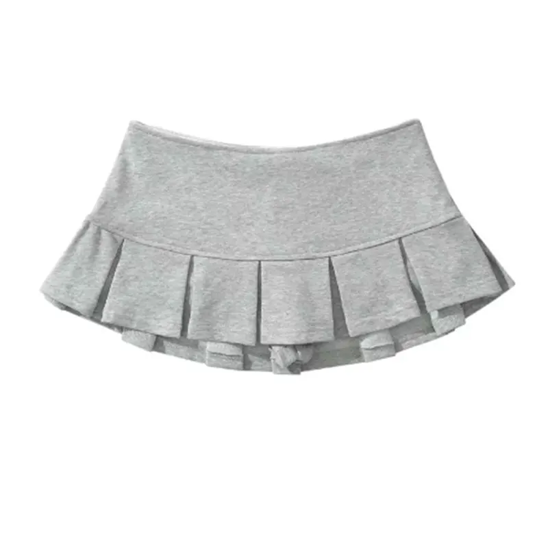 Mooyufon Stoff Y2K Minirock Damen Niedrige Taille Breite