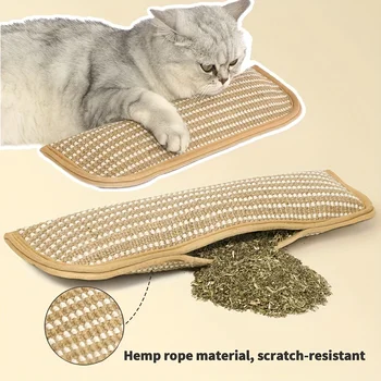 Robustes Katzenspielzeugkissen und Kratzunterlage - kaubeständig, Katzenbett im Beißbettbezug-Stil, weich