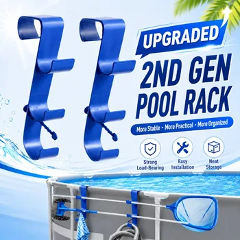 Pool-Laubkescher-Netzhalter mit Verstellbarem Teleskopstab für Aufstellpools, Whirlpools und Außenbereiche