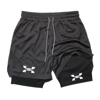 Laufshorts für Herren, 2-in-1 Sportshorts mit Schnelltrocknungsfunktion, Box- und Trainingshose