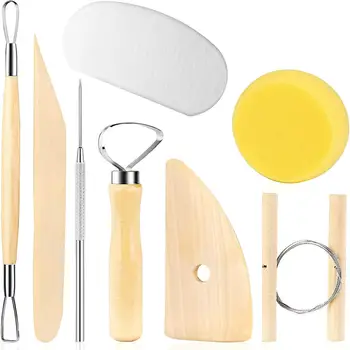 Ton Werkzeuge DIY Keramik Form Werkzeuge Holz Messer Keramik Werkzeug Set Ton Bildhauerei Kits (8 Stück)