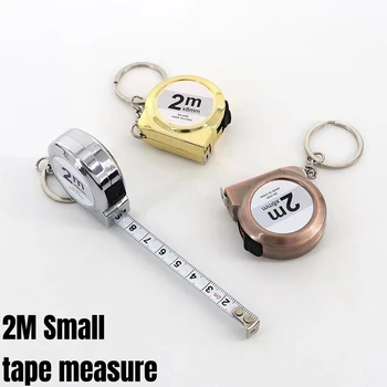 Tragbares Mini-Maßband. Kleines Haushaltsmaßband, einziehbar, 2 m, Schlüsselanhänger-Maßband aus weichem