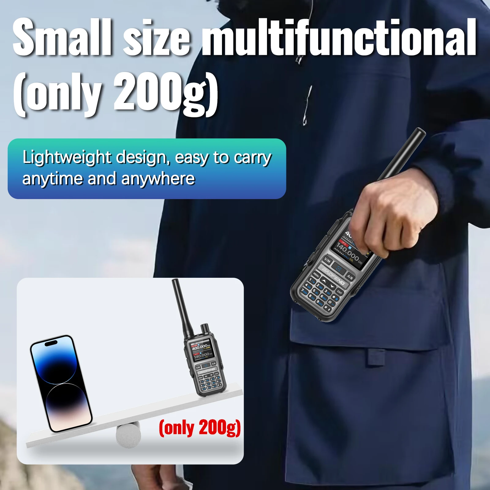 BAOFENG UV-5R Mini Walkie Talkie AM FM Multi Band Bluetooth – Bild 6