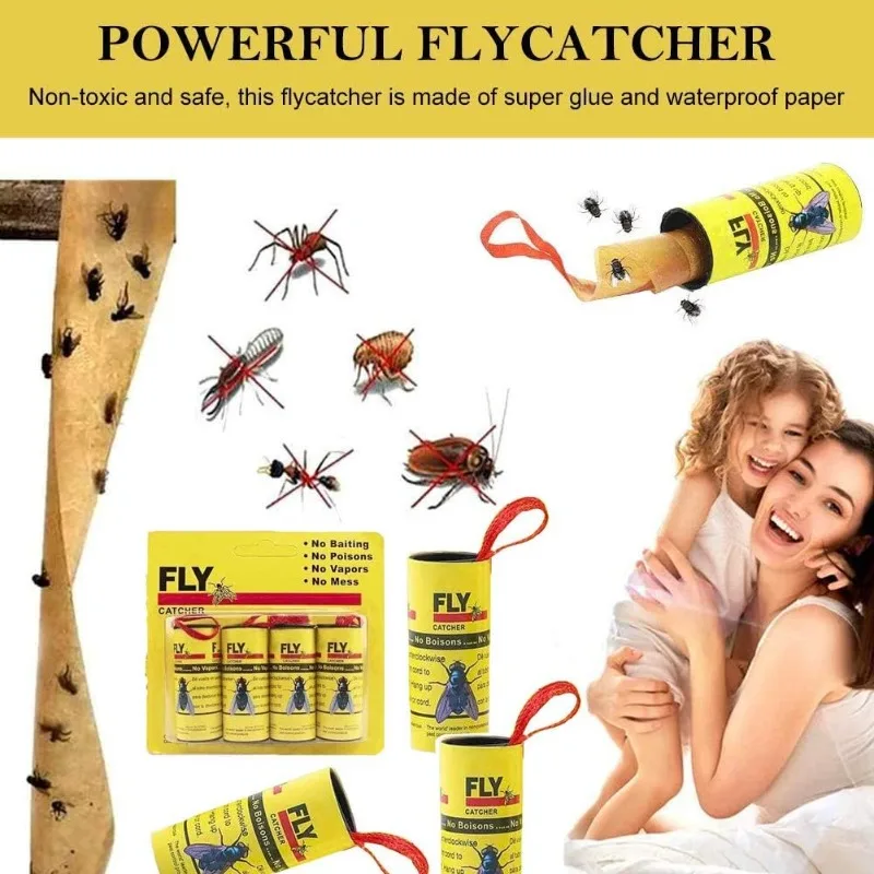 40/4 Stück Doppelseitiges Klebeband für Fliegende Insekten – Bild 2