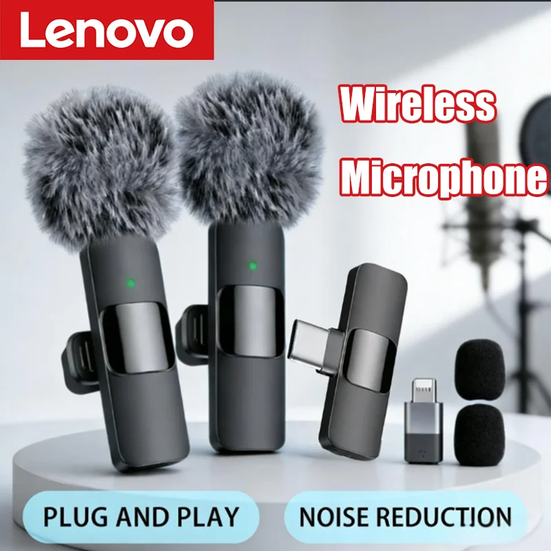 Lenovo Mini Tragbares Kabelloses Lavalier-Mikrofon für