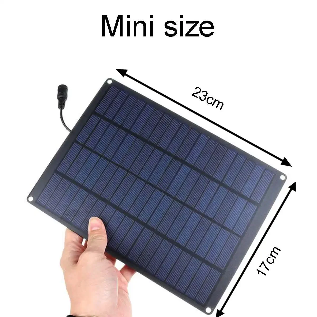 20W 18V Solarpanel mit Batterieclip + 10/20/30/50A