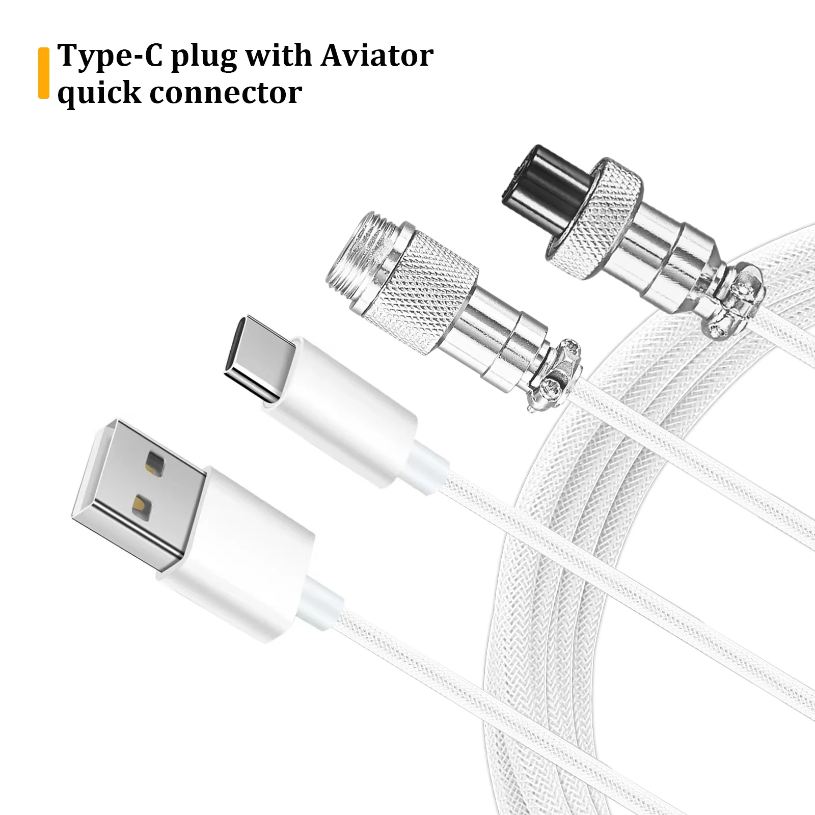 Spiralkabel Typ C auf mechanisches USB-A-Tastaturkabel – Bild 6