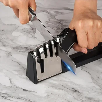 Küche 4-Segment Messerschärfer Multifunktionale Tragbare Nicht-slip Basis Messer Spitzer Haushalt Küche
