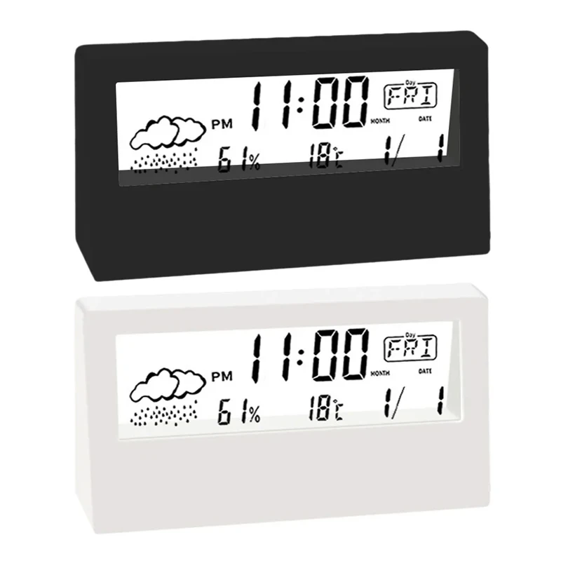 Elektronische Uhr Temperatur Luftfeuchtigkeit Meter – Bild 3