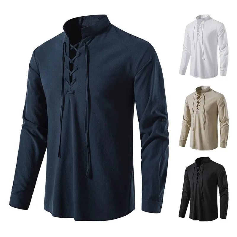 King Billion Herrenhemden Casual Herren Baumwolle Leinen – Bild 4
