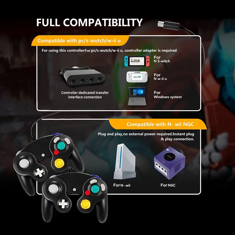 Für Gamecube Controller USB Wired Handheld Joystick – Bild 6