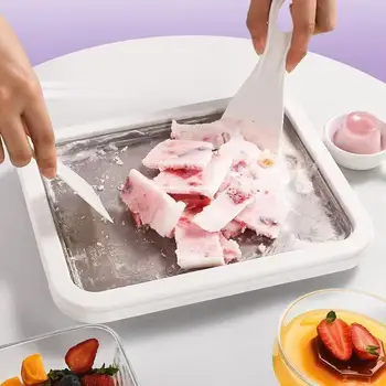 Multifunktionale gerollte Eismaschine, kalte, süße, gebratene Eispfanne, DIY-Haushalt, gefrorener