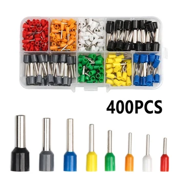 Crimp Terminals Elektrische Rohr Terminals Anzug VE Rohr Block Cord End Anschlüsse Kabel Draht (400 Stück)