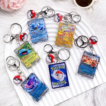 Pokémon-Charaktere Pikachu, Bisasam, Pummeluff Acryl-Schlüsselanhänger, Taschenanhänger, Zubehör