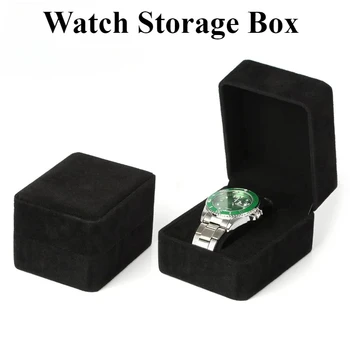 Uhrenbox Mode Samt Runde Ecke Smartwatch Uhr Aufbewahrungskoffer Schmuck Zubehör Business Verpackungsboxen