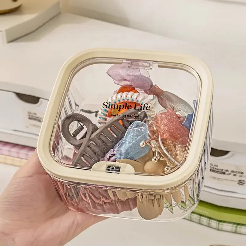 1-teilige transparente Mini-Desktop-Aufbewahrungsbox mit – Bild 6