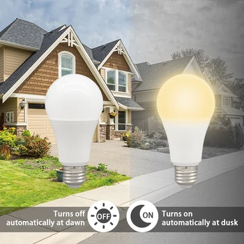 LED-Lampe, Lichtsensor-Kontrollbirne, AC 220 V, 110 V, 10 W, E27, B22, Dämmerung bis Morgendämmerung